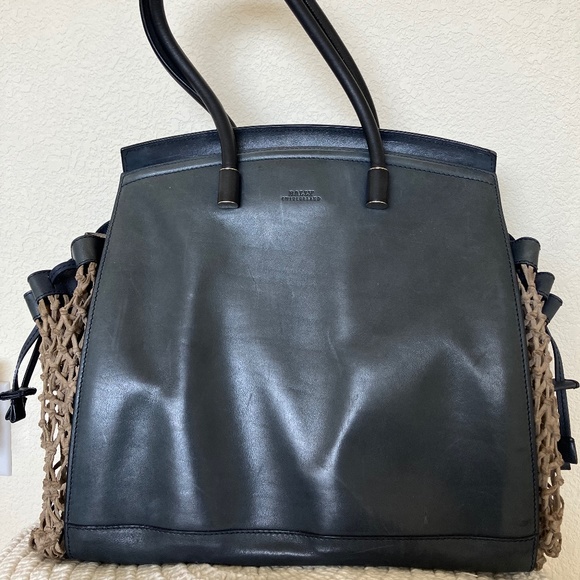 Bally bag Light Marine Fawn Donna Calf Woven used condition check pic for flaws - Picture 6 of 16